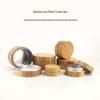 Bamboo & Wood Lip Balm Tin with Bamboo Pattern, Small Round DIY Cream Box, Creative Packaging.