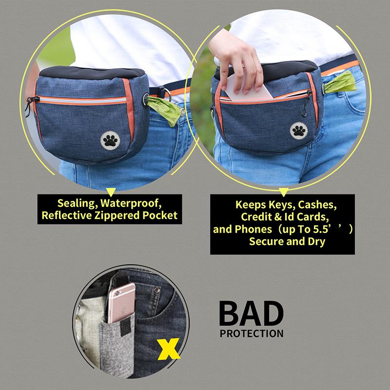 Large Capacity Dog Training Waist Bag Agility Dog Training Equipment Outdoor Food Storage Pouch Portable Pet Treat Snack
