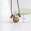 Gift Summer Unisex Adjustable Ceramic Necklace Bee Pendant Necklace Clavicle Chain Sweater Chain