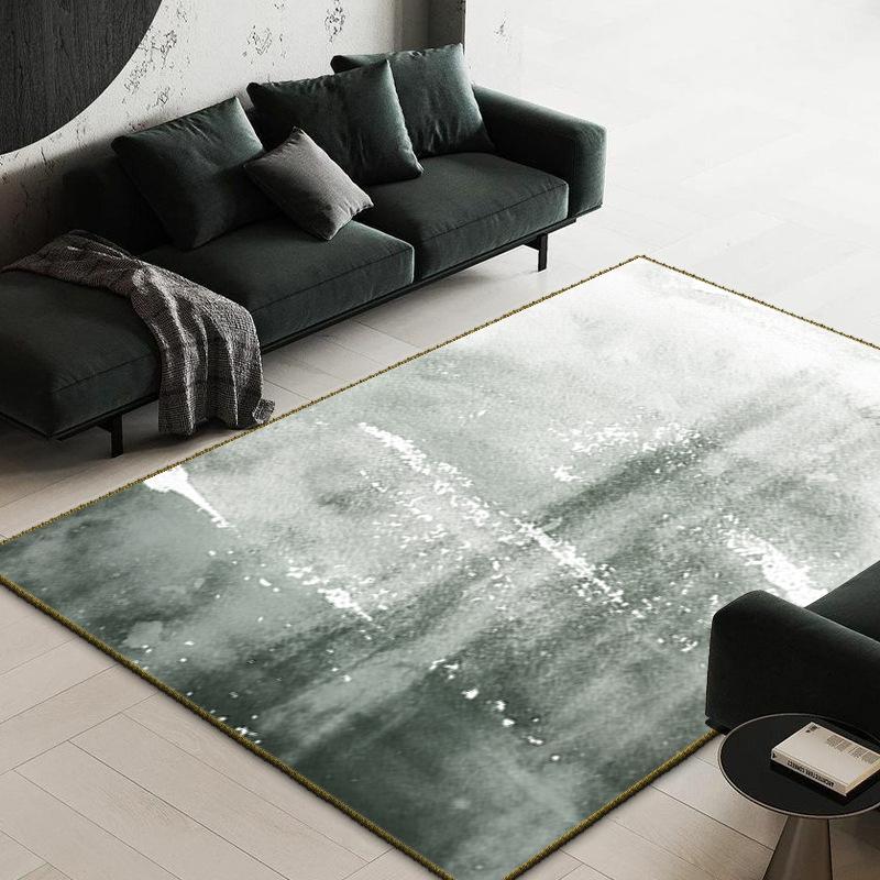 Solid Color Abstract Carpet Living Room Tea Table Mat Modern Simple Bedroom Splicing Carpet