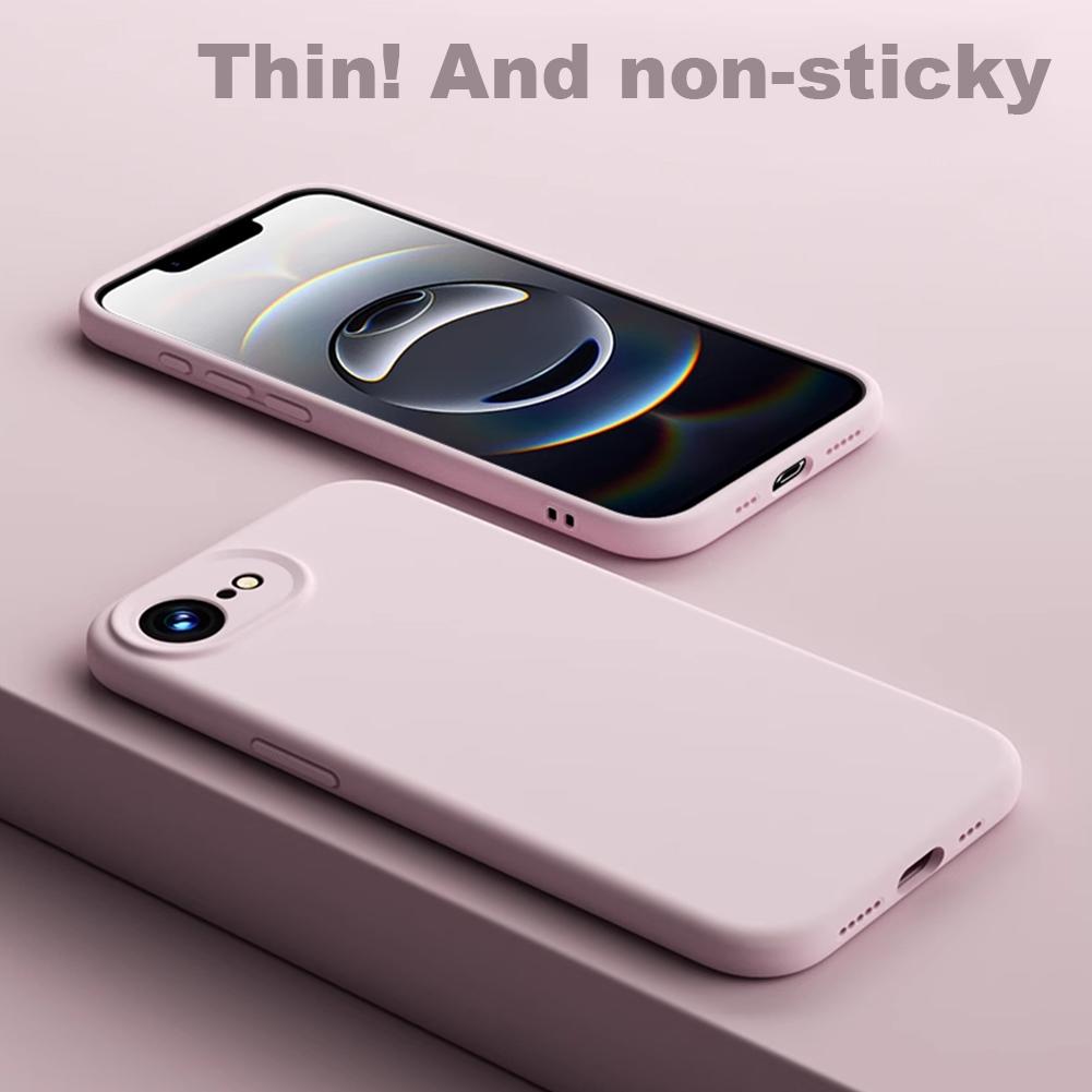 Für iPhone 16e Flüssigsilikonhülle Rutschfeste Handy-Schutzhülle Wasserdichte Leichte Handyhülle Ultradünne Handy-Rückseite