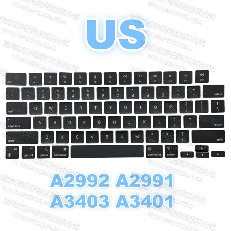 Tasti di ricambio per MacBook Modelli A2442, A2485, A2991, A2992, A3112, A3185, A3186, A3401, A3403