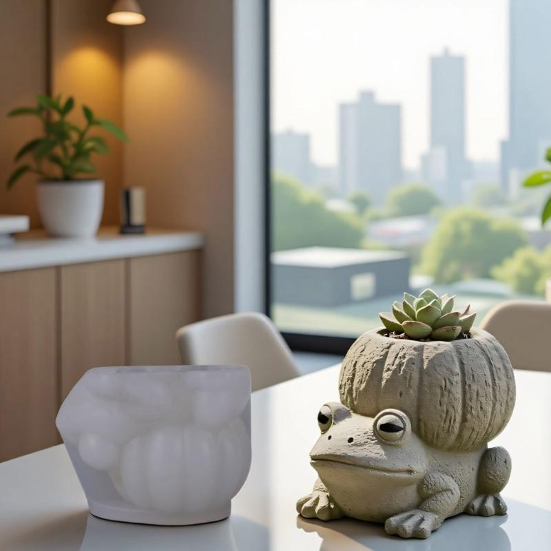 Pflanzgefäß Silikonform für Resin-Bastelarbeiten Kreativer Garten mit glattem DIY Kerzen-Schmuckherstellung Mehrzweckdesign
