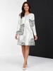Autumn and winter long-sleeve dress, women's fashion 3D printed dress, casual loose party dress