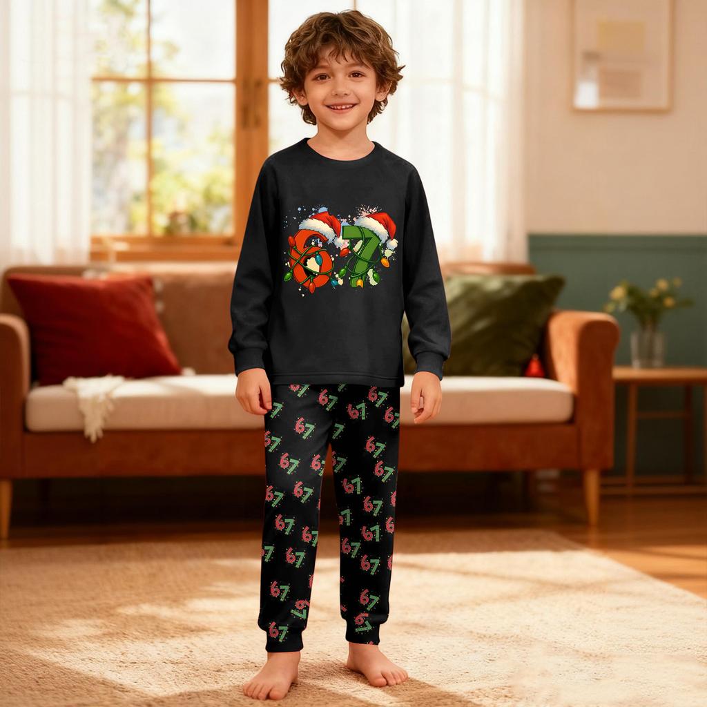 Children's Set - Boy And Girl Printed Thin Two-Piece Set With Long Sleeves And Pants