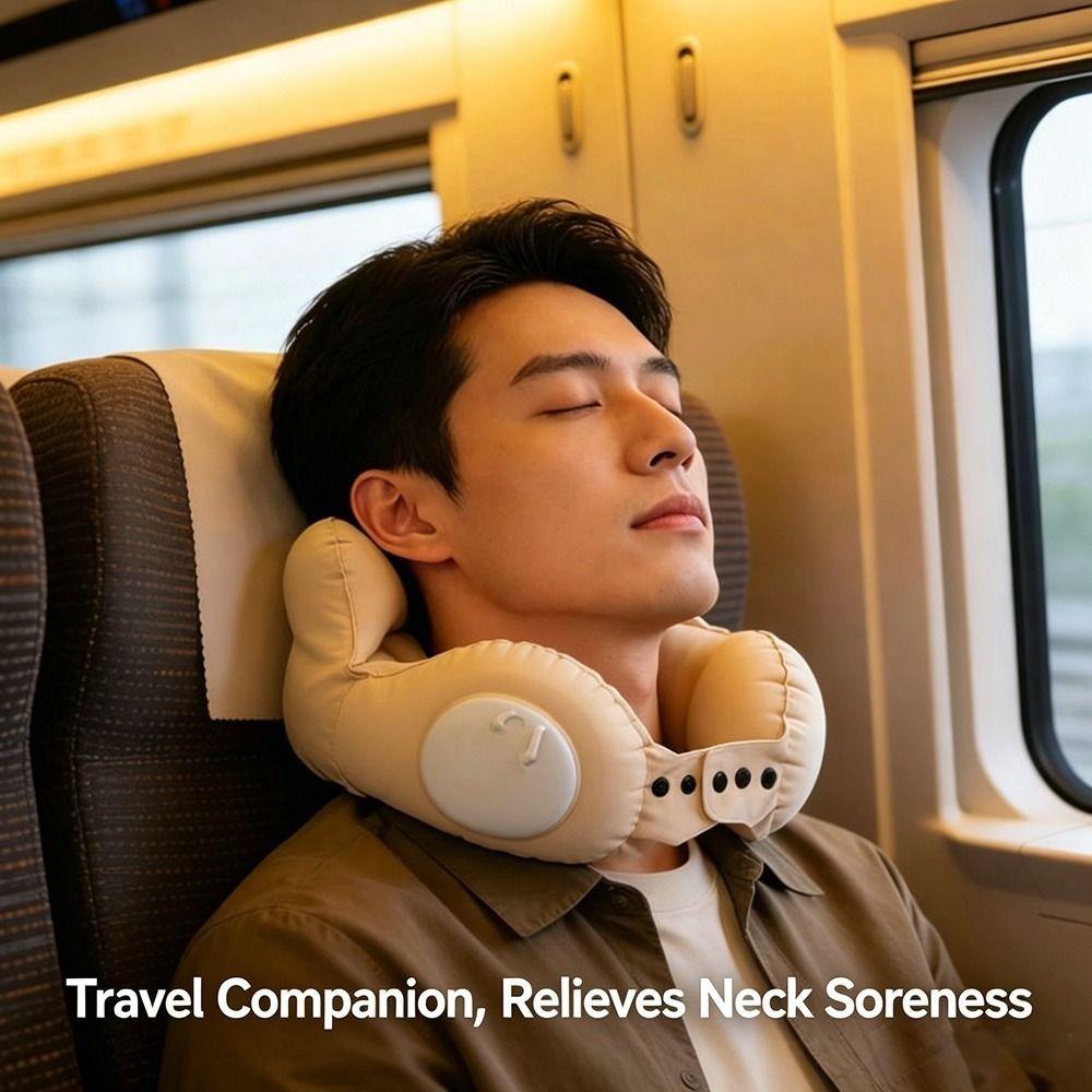 Ergonomic Travel Pillow Adjustable U Shaped Pillow Portable Headrest for Long Flight