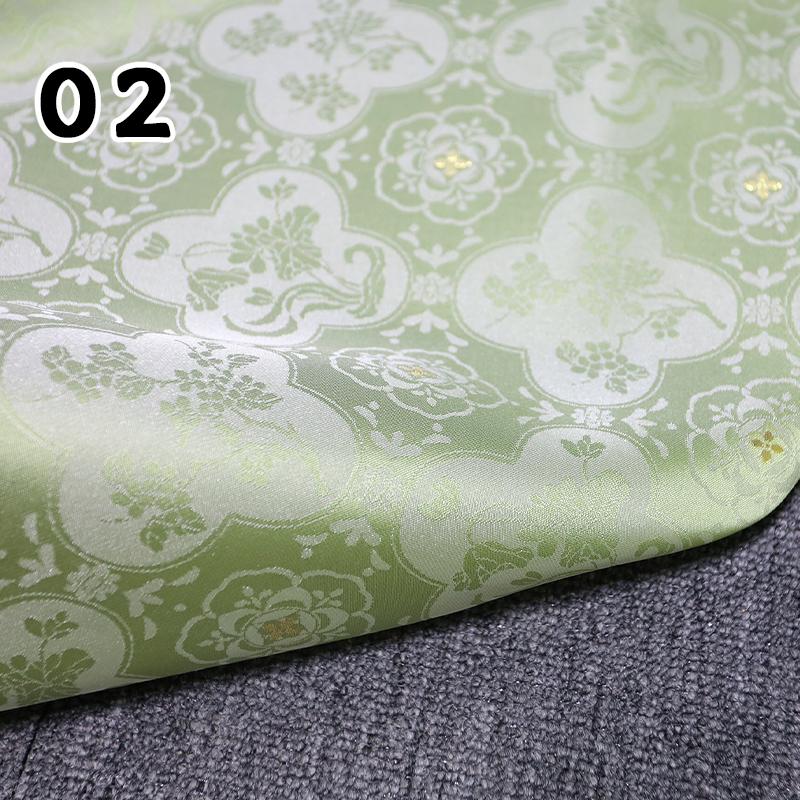 1M Chinese Weaving Gold Yarn Jacquard Fabric Chic Lotus Pattern Designer Fabric For DIY Hanfu Dress Chinese Antique Costume