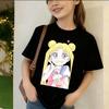 T-shirt Graphique Imprimé Anime Japonais Sailor Moon Rétro Années 90 Filles Enfants Harajuku Enfants Sailor Moon T-shirt Femme Vêtements