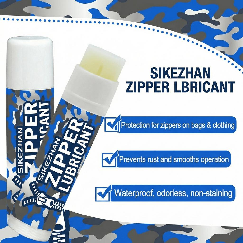Universal Zipper Lubricant Wax Stick for Marine Boat Canvas Wetsuit Drysuit. Heavy Duty Zip Lube Tool for Snaps & Zippers 6g