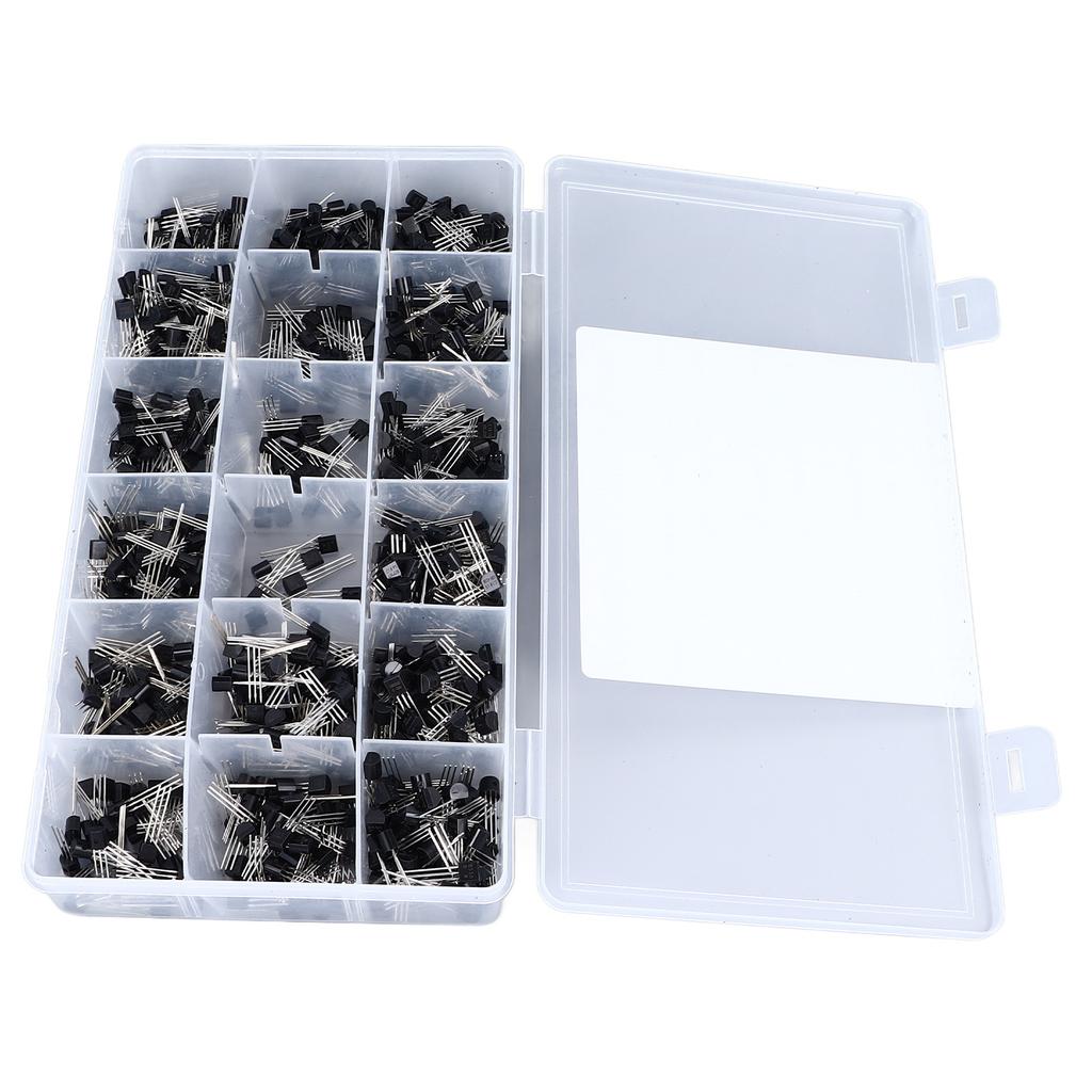900Pcs Transistor 18 Types Diode Triode Semiconductor Switch Low Power Assortment Set Kit
