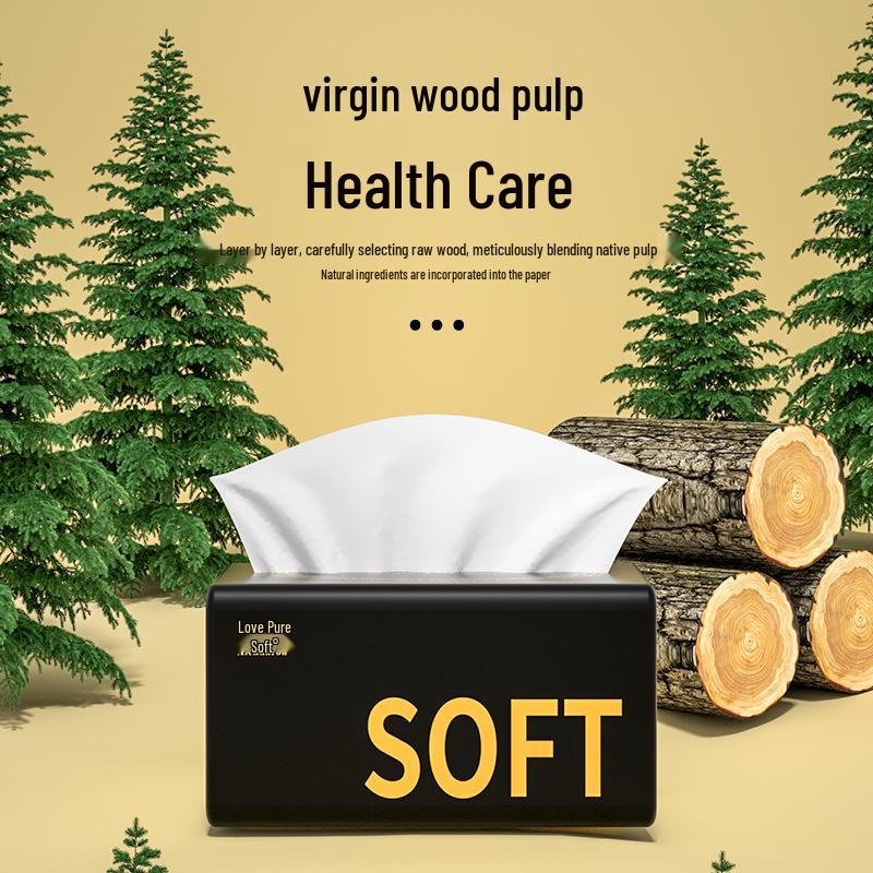 300 Sheets Facial Tissue Pack - 30 Large Packs of Wood Pulp Napkins and Hand Wipes