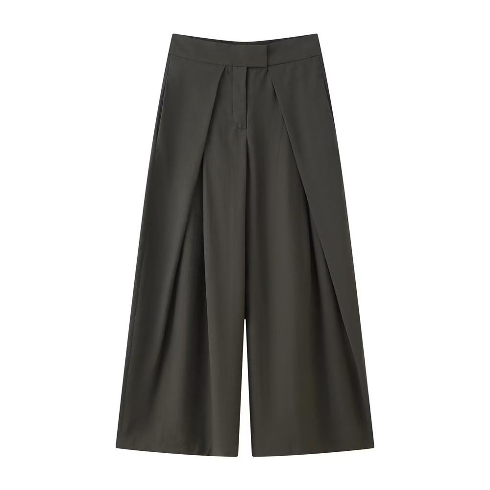 Women's Fashion Versatile Pleated High-Waisted Casual Trousers