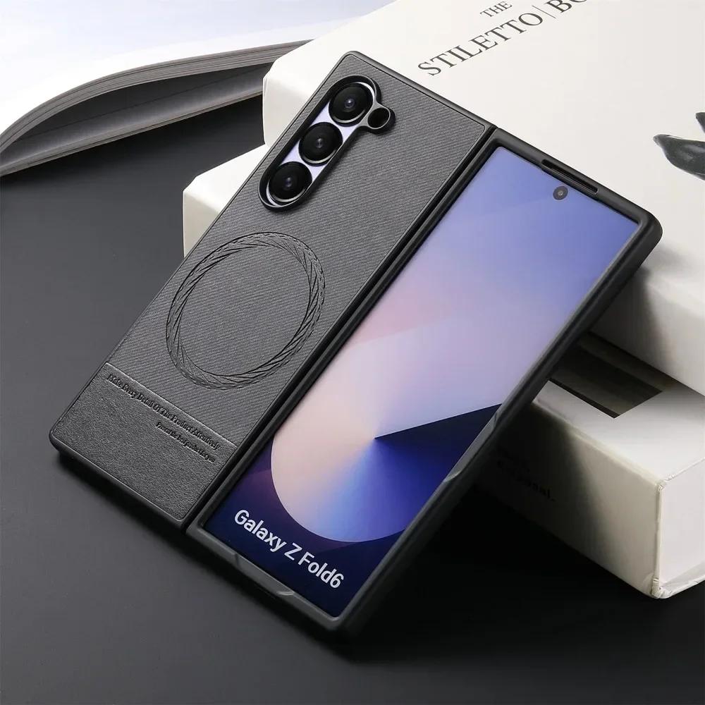 Magnetic Phone Case Hone Case for Samsung Galaxy Z Fold 7 6 5 4 3 Fold6 Fold5 Fold4 Fold7 5G Hard Shell Durable Protective Cover