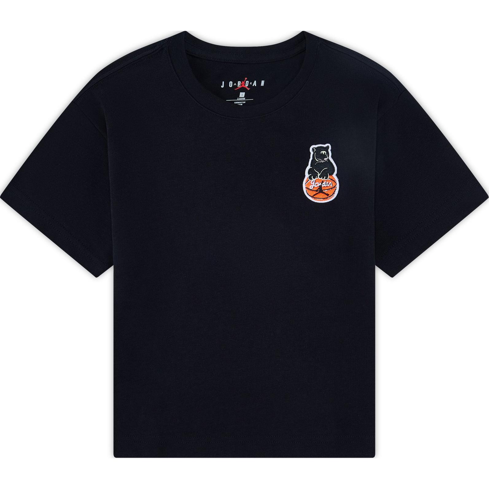 

Jordan Cotton Round Neck Comfortable Simple Short Sleeve T-Shirt Kids Tops Black HQ7217-010 M