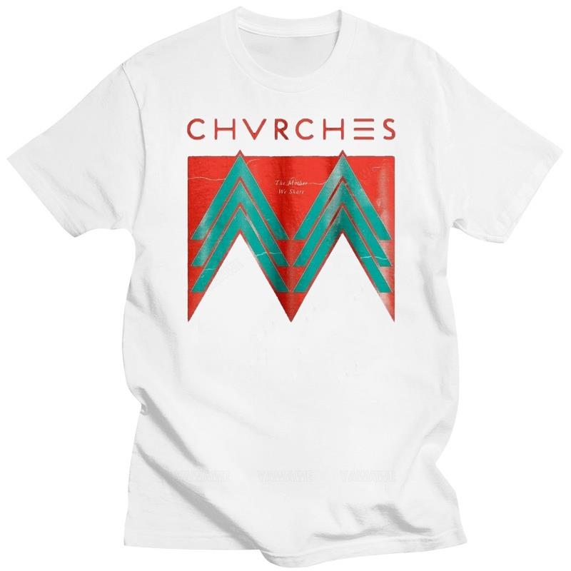 Мужская летняя футболка с забавным принтом, короткий рукав, CHVRCHES Band, шотландская синтпоп-группа, хлопковая, совершенно новая, мужская футболка. S