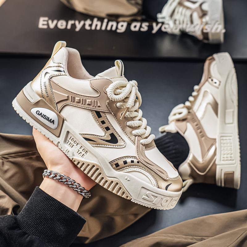 New Men's Classic Fashion Low Top Thick Sole Skateboarding Shoes Comfortable Soft Sole Basketball  Sneakers