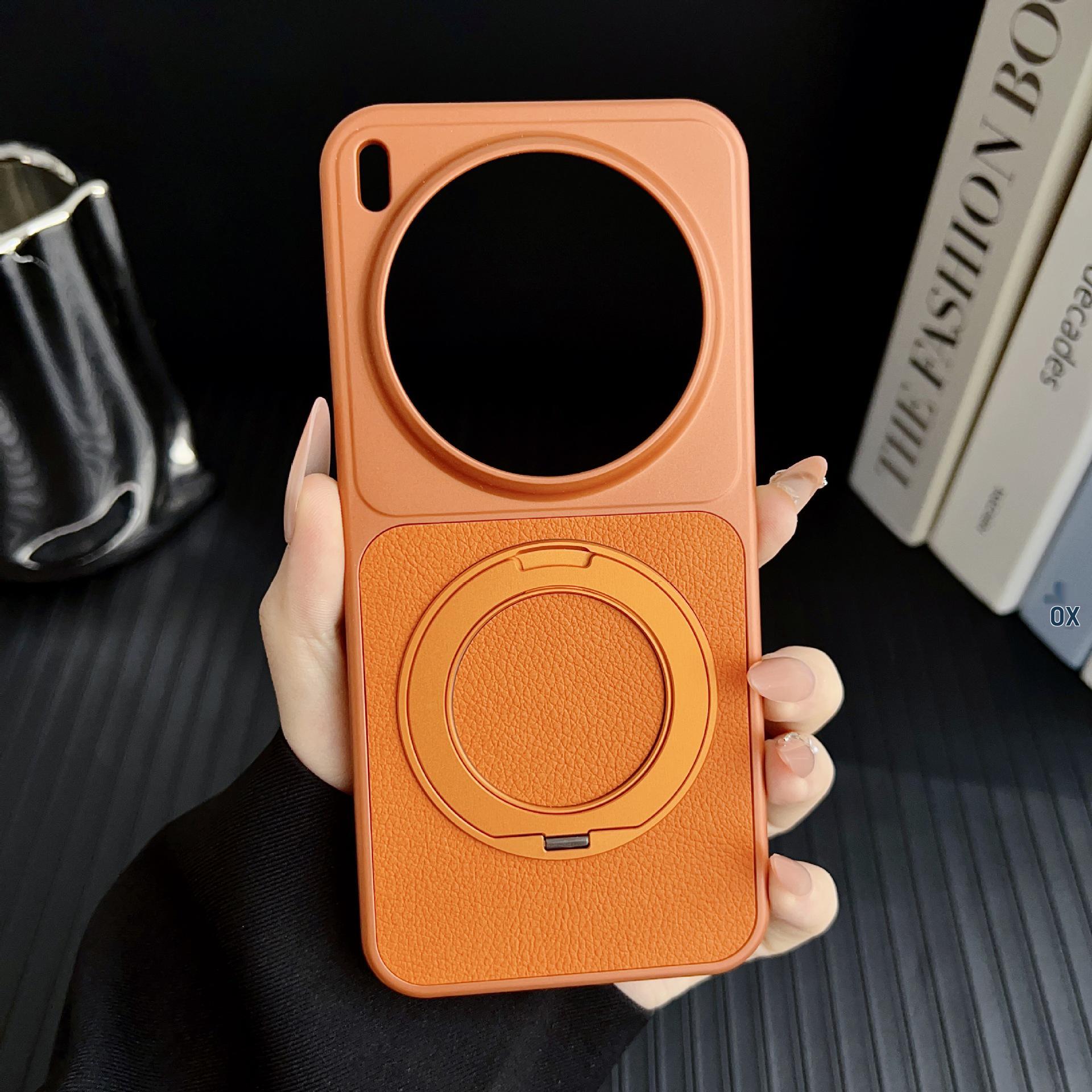 

Vivo X300 Pro Lychee Pattern Magnetic Case with Rotating Stand & Drop-Proof Protection Vivo X200