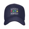Custom Cool Society Says Im Autistic God Says Im Perfect Baseball Cap Unisex Women Adjustable Unisex Dad Hat Spring Sun Hat