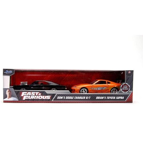 JADA TOYS 1/32 Scale Fast & Furious Diecast Cars: Dom's Dodge Charger R/T & Brian's Toyota Supra