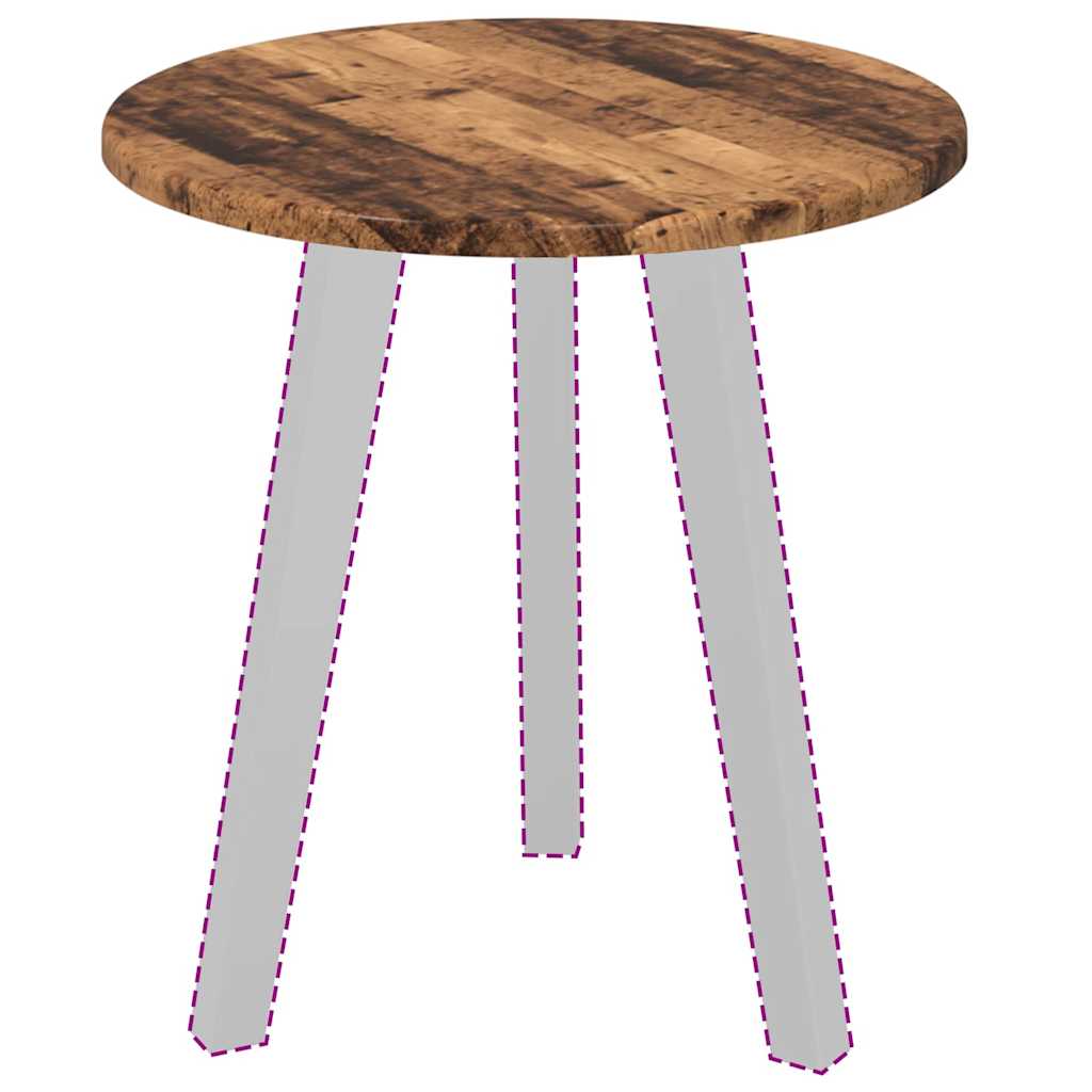 Tischplatte Ø 40 x 1,5 cm Rund Spanplatte Altholz