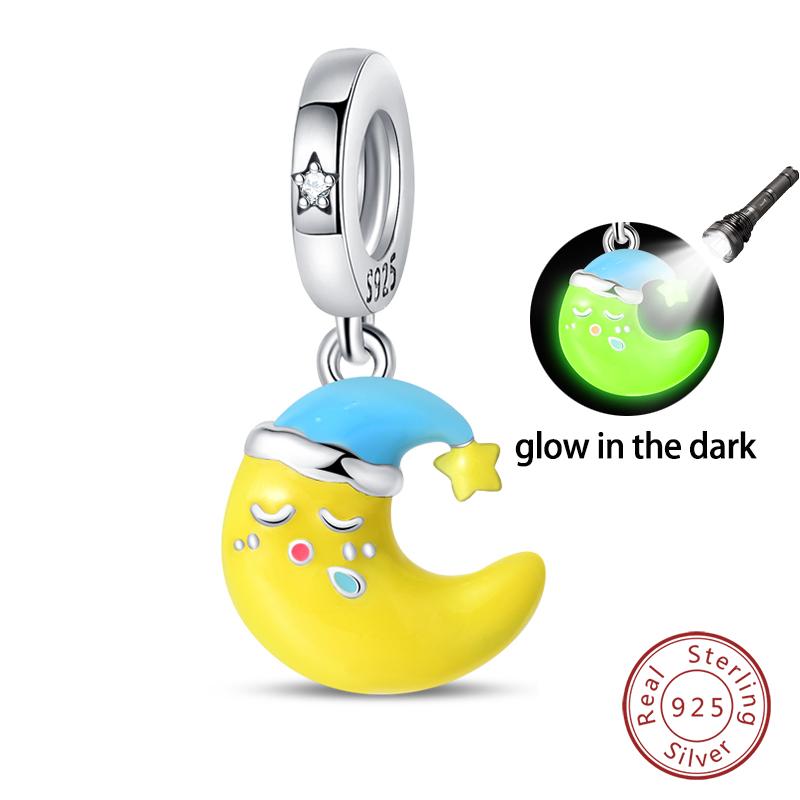 Kupferfarbene Im Dunkeln leuchtende Glühwürmchen Honigbiene Stern Anhänger Perlen Passen Qikaola Original Armbänder Feiner DIY Schmuck Geschenk