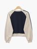 Youthful Girl Age-Defying V-Neck Color Block Sweatshirt - Spring/Autumn Fashion Top