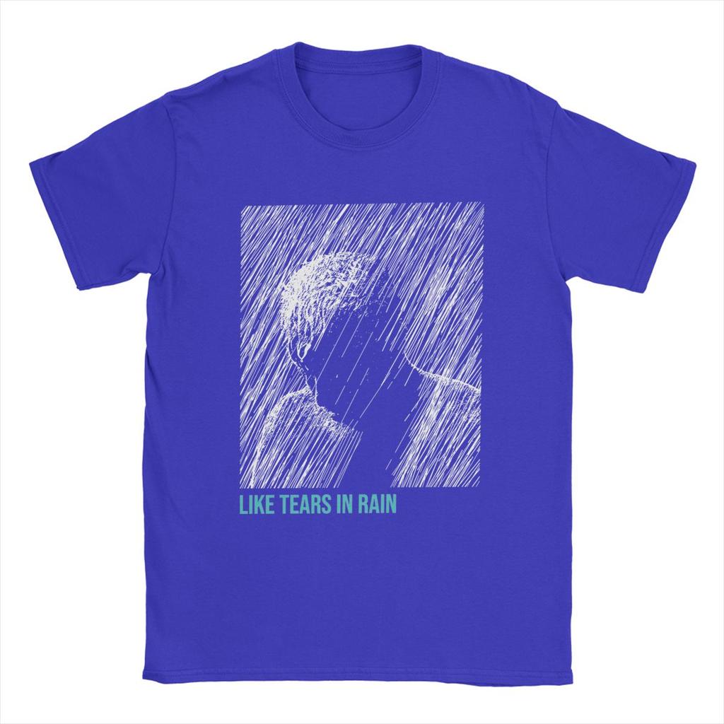 Blades Runners Like Tears In Rain T-Shirts für Herren Baumwolle Vintage T-Shirts Rundhalsausschnitt 2049 Y2k Harajuku T-Shirt Kurzarm Neu