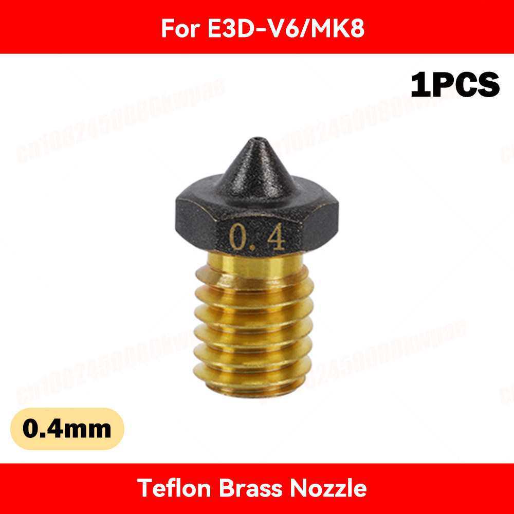 E3D V6 3D Printer High Flow Brass Nozzle, Hardened Steel Copper-Plated CHT Extruder Head, Clearance Sale.