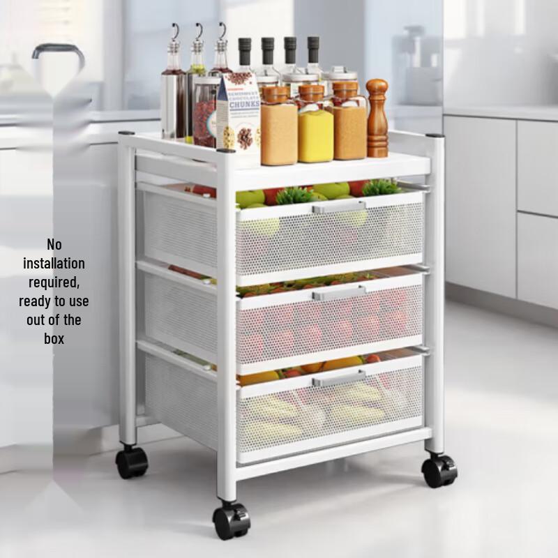 Yunsro Slim 4-Tier Pull-Out Kitchen Storage Cart