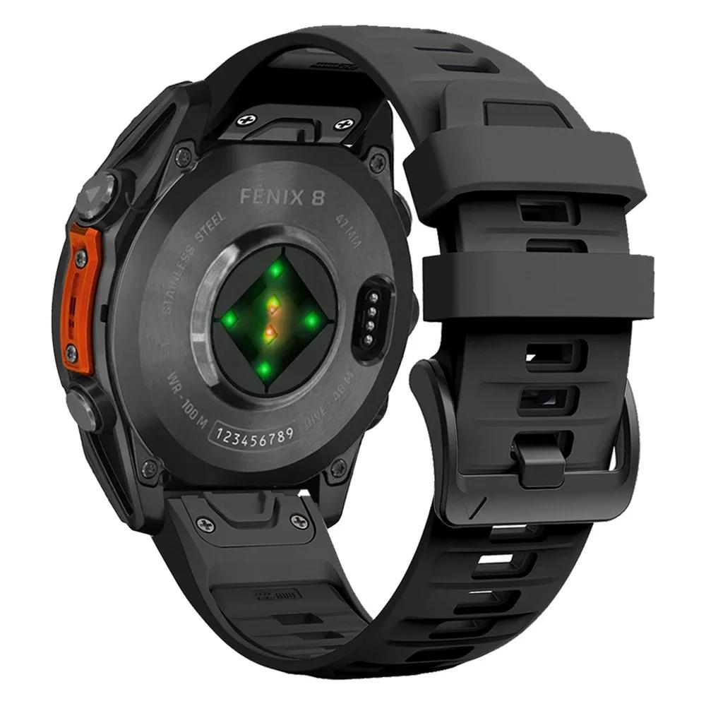 for Fenix8 Watch Band For Garmin Fenix 8 47mm 51mm E 7 7X 6 6X 5 5X/Epix Pro/Enduro 3 QuickFit 22mm 26mm Silicone Strap Bracelet
