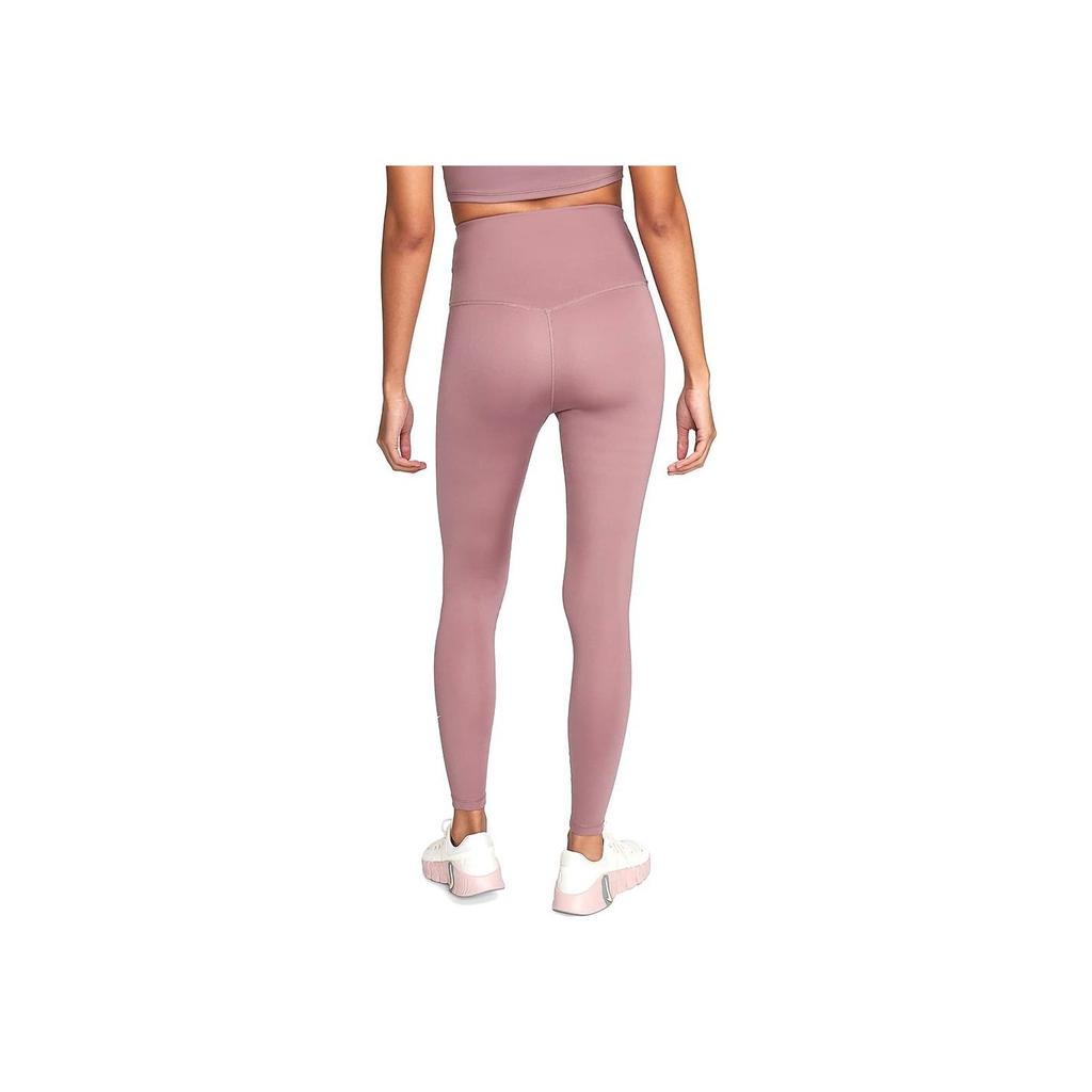 Nike One High-Waisted Quick-Dry Compression Leggings Women Bottoms Smoke-Grey Purple-Red DM7279-208