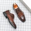 Men Derby Shoes Lace-up Business Men Shoes Black Brown Pu Shoes for Men with  Size 38-48 Mens Dress