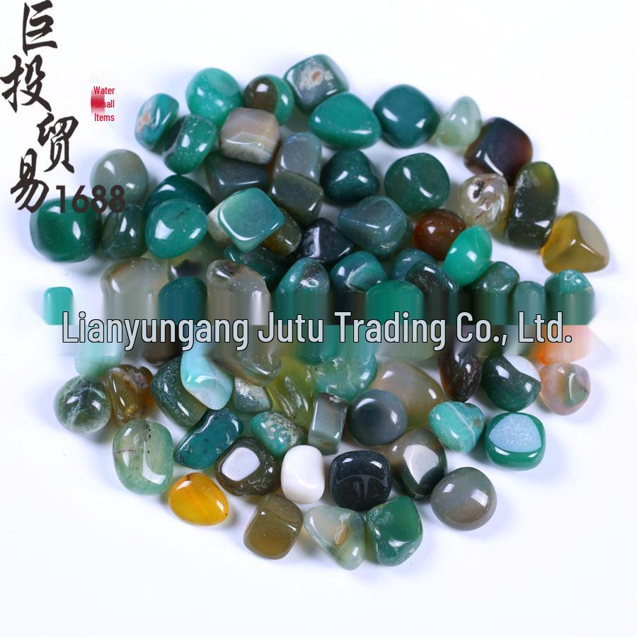 Green Agate Gravel Ornaments - Yuhua Stone Bonsai, Children's Treasure Digging Science Popularization, Tourist Stall Decoration