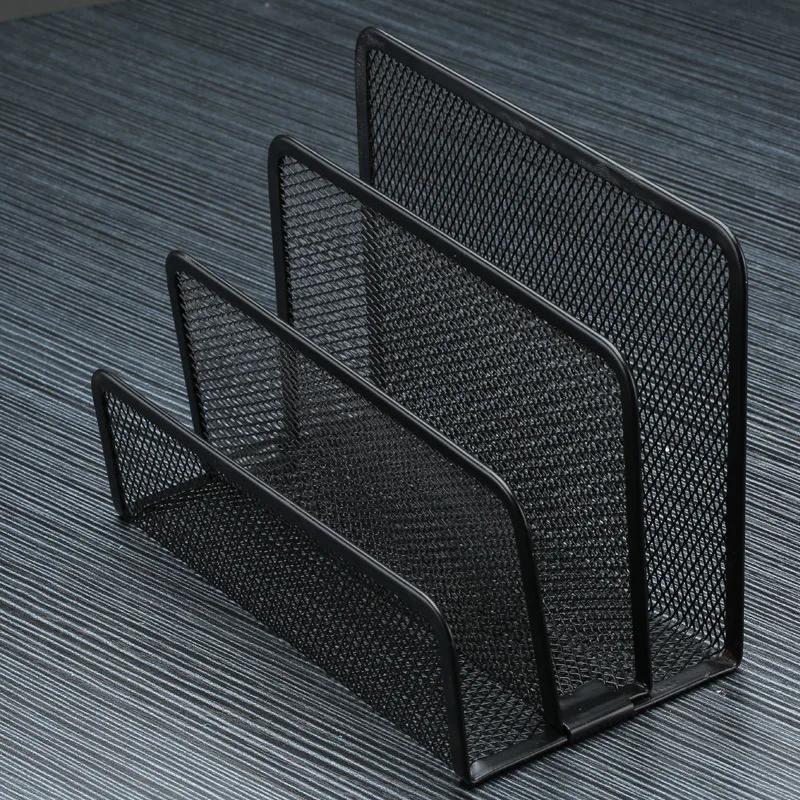 1 Pcs Desk Mail Organizer Small File Holders Letter Organizer Metal Mesh Document Filing Folders Paper Organizer for Desktop