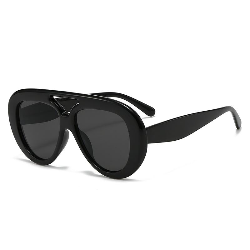 New Large Frame Sunglasses Round Circular Sun Glasses Double Beams Fashion Personality Women Men Sunglasses