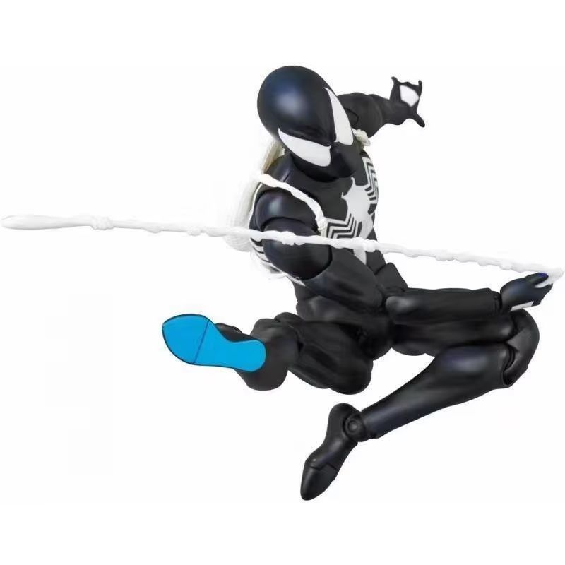 15cm Anime CT Mafex147 SPIDER-MAN BLACK COSTUME Articulated Action Figures Model Package Desktop Decor Fashionable Playthings Present Collection
