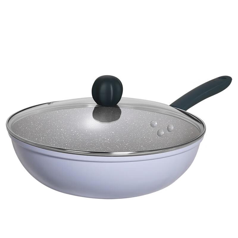 COOKER KING JZ30CG Maifan Stone Non-Stick Wok, 30cm