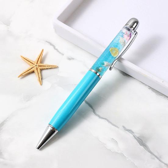 Ballpoint Pen 1.0mm Smooth Black Ink Pen Ergonomic Grip Unique Floating Liquid Desk Pen Relaxing Stress