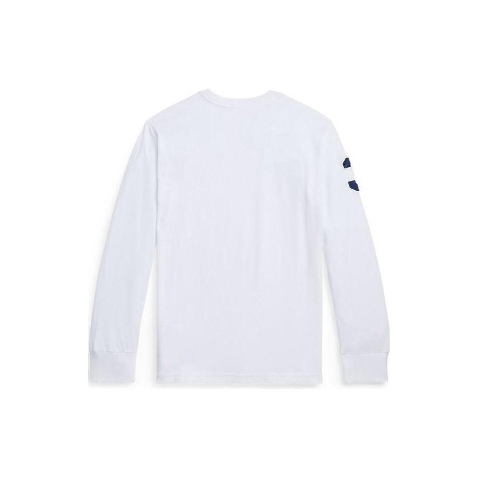 Polo Ralph Lauren Kinder T-Shirt Ss23 Logo Bestickt Rundhalsausschnitt Langarm Kinder Tops Weiß 323853891-009