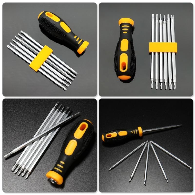 12 In 1 Strong Magnetic Screwdriver Set Flat Shaped Screwdriver Head Multifunctional Precision Maintenance Tool
