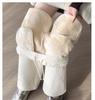 Chenille Lambswool High Waist Wide Leg Pants Women - Autumn/Winter Slimming Warm Straight Leg Pants
