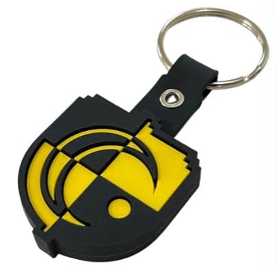 

COMPLEX 2024 Japan United Goods: Koji Kikkawa & Tomoyasu Hotei Emblem Rubber Keychain - Keychain A [Yellow/Blue]
