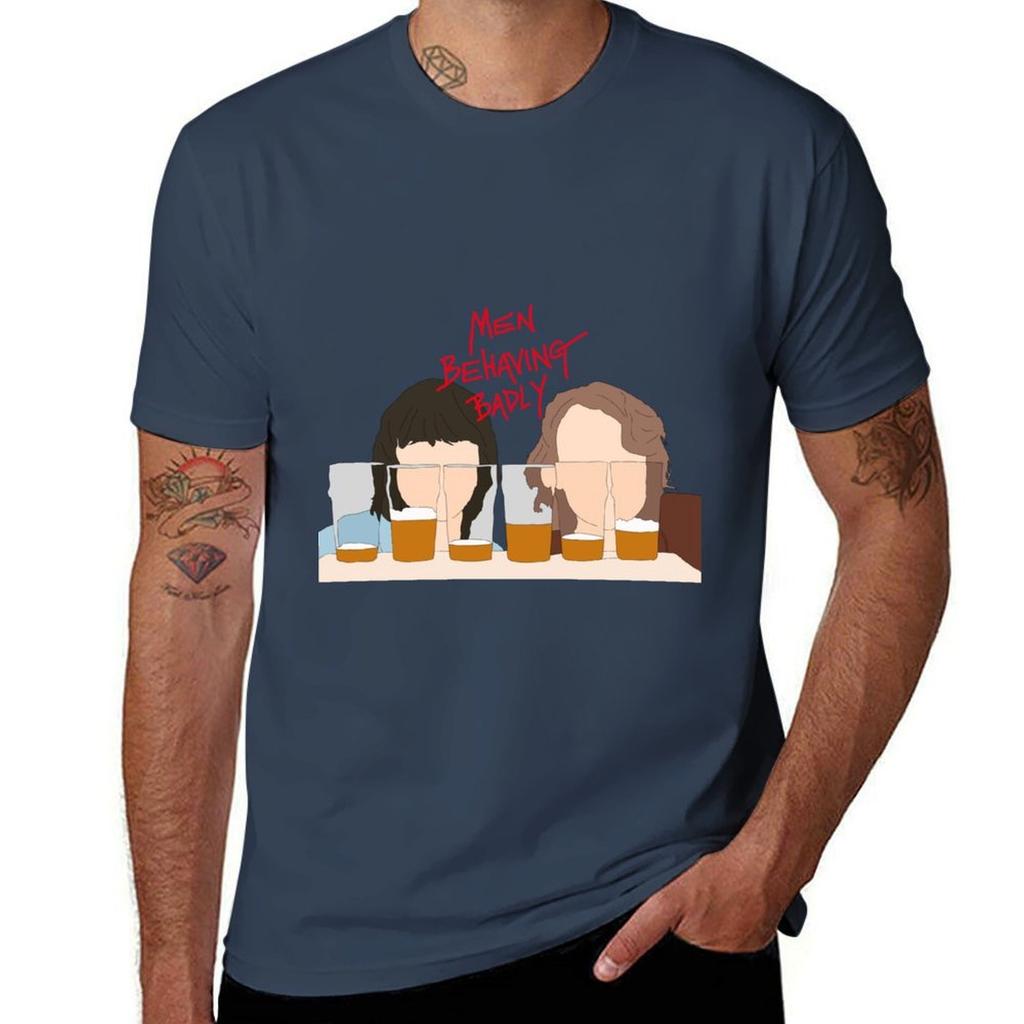 Men Behaving Badly Tony Gary TShirt Stylish Print Short Sleeve Tee