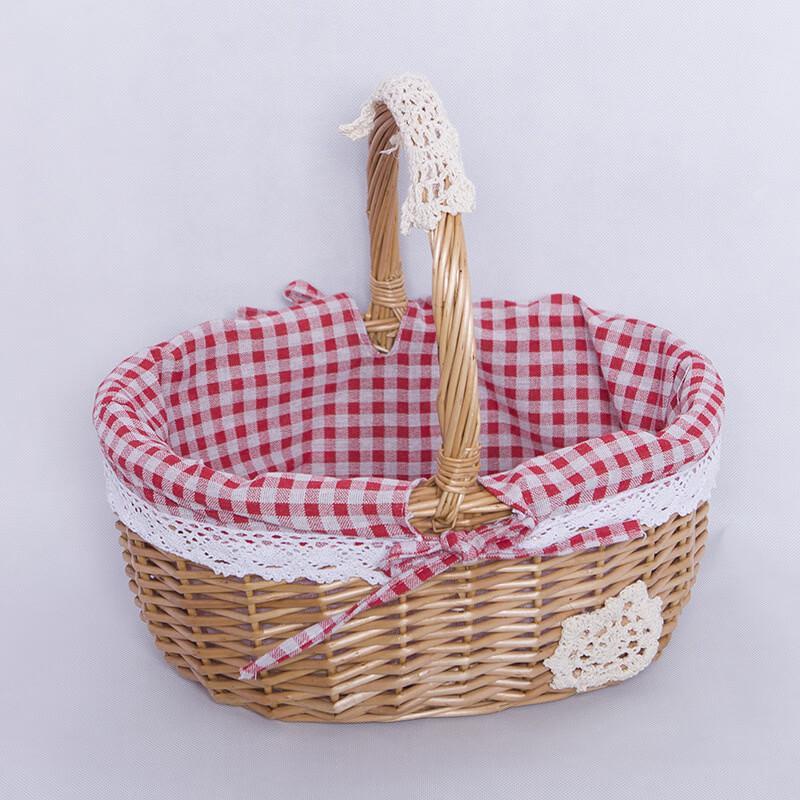 Hand-woven Wicker Picnic Basket