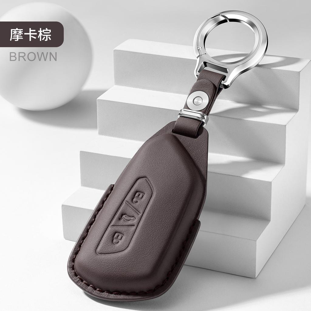 Leather Car Key Case Remote Cover Shell Holder Protector Keyring For Volkswagen New Golf 8 MK8 Teramont ID.3 ID4X ID6X CROZZ