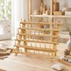Beech Wood Thread Spool Rack Compact Holder Stand Portable for Craft Rooms