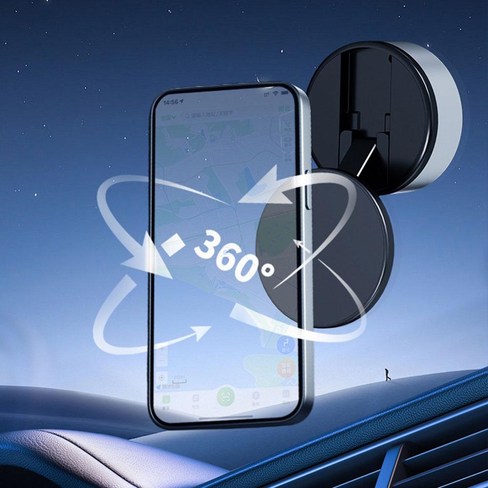 Car Magnet Phone Mount 360° Rotation Magnetic Vacuum Suction Cup Phone Holder Car Dashboard Phone Mount for Magsafe Phones
