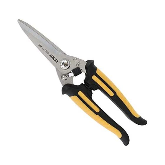 SK11 (SK11) All-purpose scissors, all stainless steel, long, total length approx. 200mm SMS-AS200L Spring handle