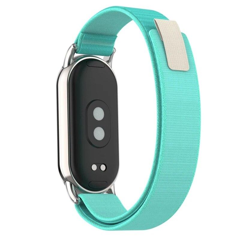 Nylon Strap for Xiaomi Mi Band 8 Wristband Metal Head Particles Replacement Bracelet Belt for Xiaomi Miband 8 Mi Band 8 Strap