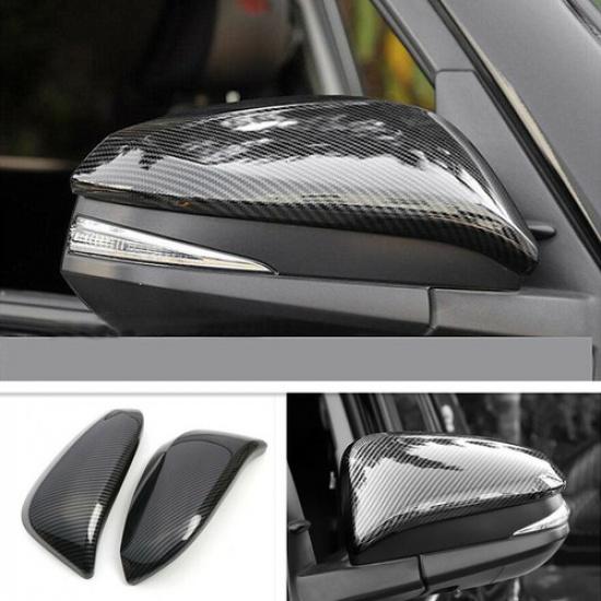 For 2017- Toyota 4Runner Carbon Fiber Rear Rearview Mirror Cover Trim Decor